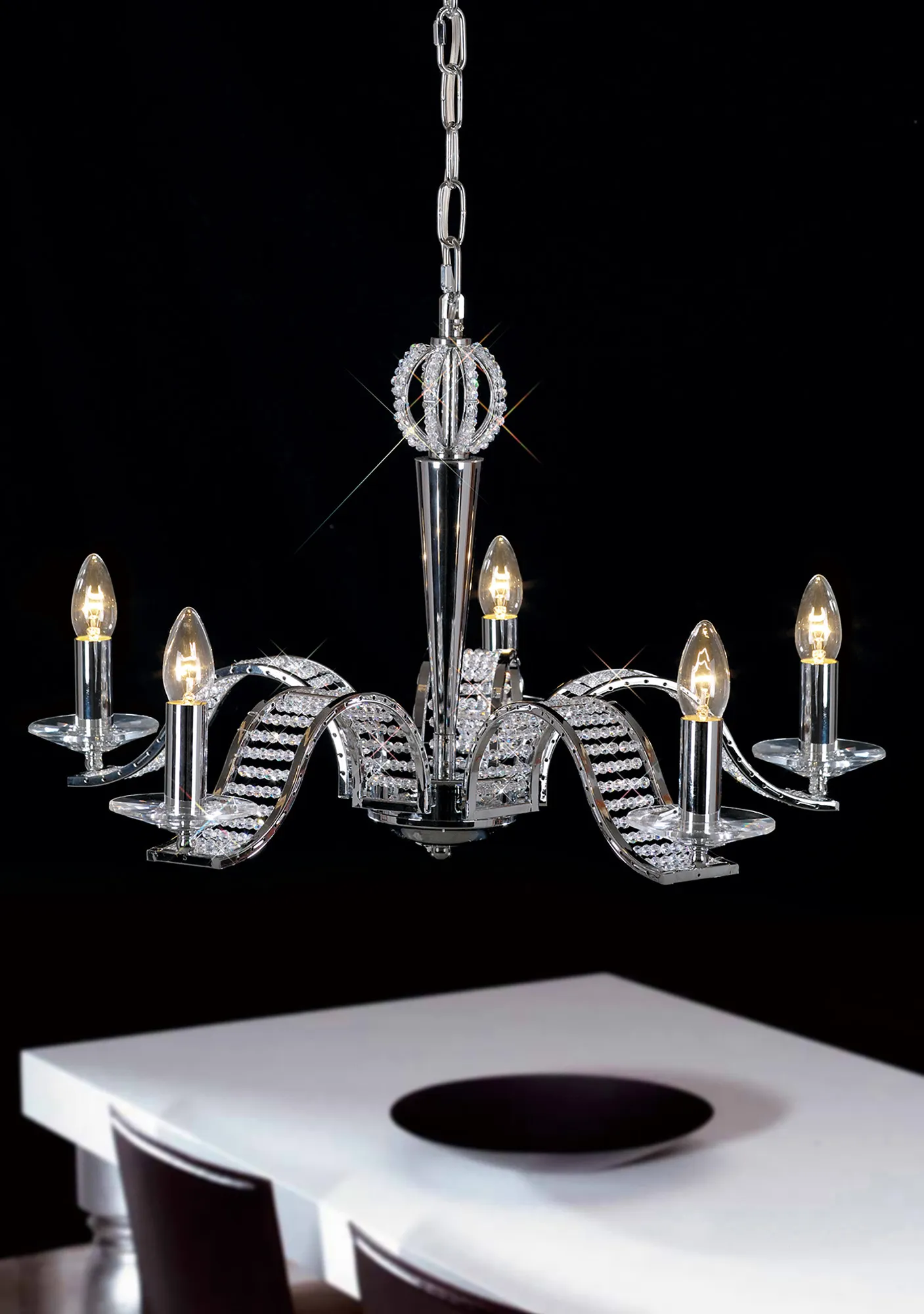 Niobe Crystal Wall Lights Diyas Armed Wall Lights